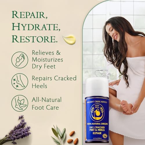 Dry Cracked Heel Repair Balm, Organic Foot Cream with Pumice Stone Included - Image 2