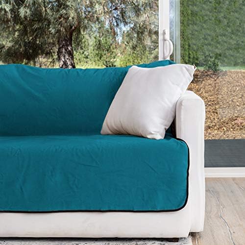 Waterproof Blanket for Bed & Couch Protection, Blue/Beige, 50"x60" - Image 6