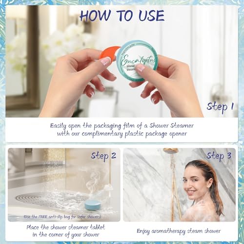 HFHO Shower Steamers Aromatherapy 8 Pack Natural Essential Oils Home Spa - Image 5
