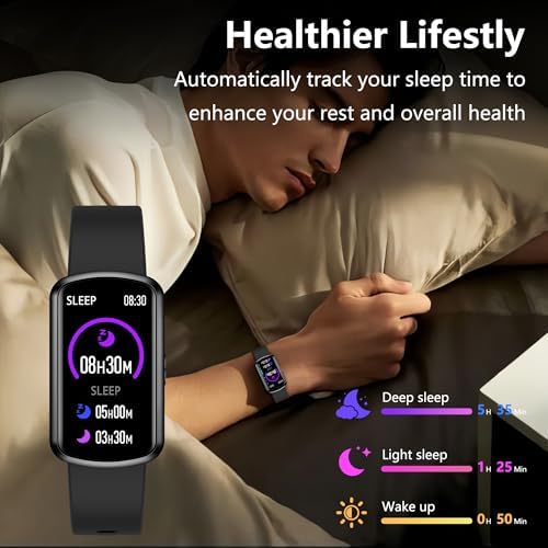 Health Fitness Tracker, Smart Watch with 24/7 Heart Rate, Activity Tracker with Blood Pressure and Blood Oxygen Monitor, 120 Sport Mode Waterproof Sleep Tracker for Women Men - Image 5