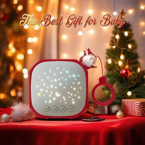 White Noise Sound Machine Baby with Star Projector | Portable Sound Music Soother for Kids & Infants | Perfect Baby Gifts for Christmas Themed Holiday Decor, Car, Travel (Santa Claus) - Image 6