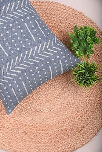 Trade Star 14x36 Lumber Cotton Pillow Cover Handloomed Pillow Cover Boho Pillow Cases Summer Farmhouse Rustic Home Decor Lumbar Back Rest Cushion Case Spring Decorative (Dark Grey Snow) - Image 4