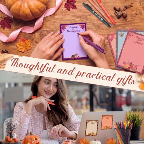 Pajean 72 Pcs Fall Notepad and Pen Set with Ribbon Gifts - Image 5
