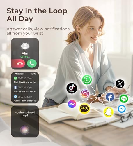 Iaret Smart Watch for Women, 1.83" HD Fitness Tracker with 4 Bands, Answer/Make Calls, Heart Rate/Sleep/SpO2/Step Tracking, 100+ Sport Modes, Android/iPhone Compatible Gift (Black Gold) - Image 3