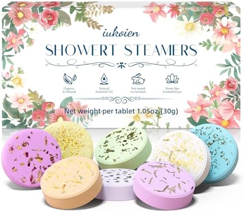 Shower Steamers Aromatherapy -8 Pack Gifts for Women Shower Bombs Tablets,Self Care Relaxation Home SPA ，Christmas Stocking Stuffers Gifts for Women Adults Her Mom Him Men with Natural Essential Oils by Unknown
