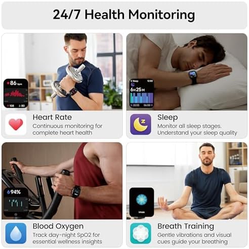 Smart Watch with Alexa Built-in, 1.83" HD Bluetooth Calling Fitness Tracker - Image 4