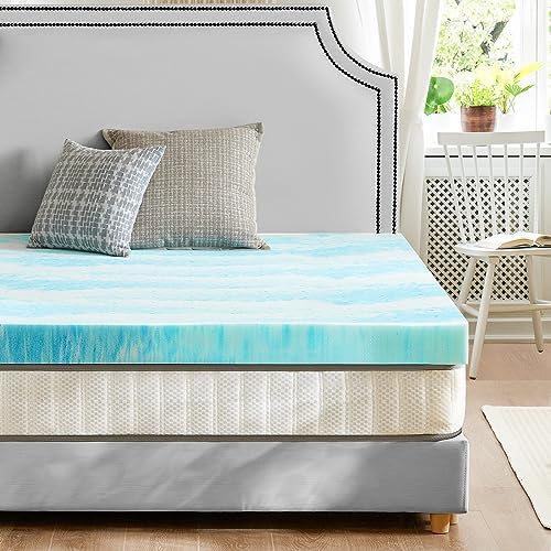 Mattress Topper Full - 3 Inch Memory Foam Cooling Gel Infused Bed Topper for Back Pain, CertiPUR-US Certified by Sweetcrispy