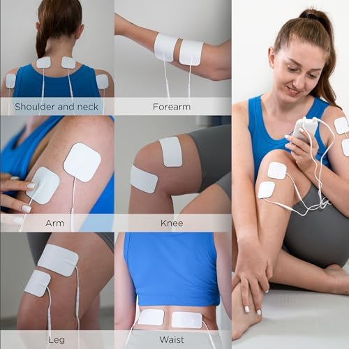 4 in 1 - D.I.Y & Tens Unit & EMS & Massage Muscle Stimulator, Dual Channel TENS Units Therapy Machine for Pain Relief, FDA Cleared Rechargeable Electronic Pulse Massager, with 12pcs Electrode Pads. - Image 6