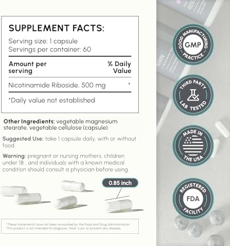 partiQlar NR Supplement Nicotinamide Riboside NAD+ Booster - 60 Capsules - Image 2
