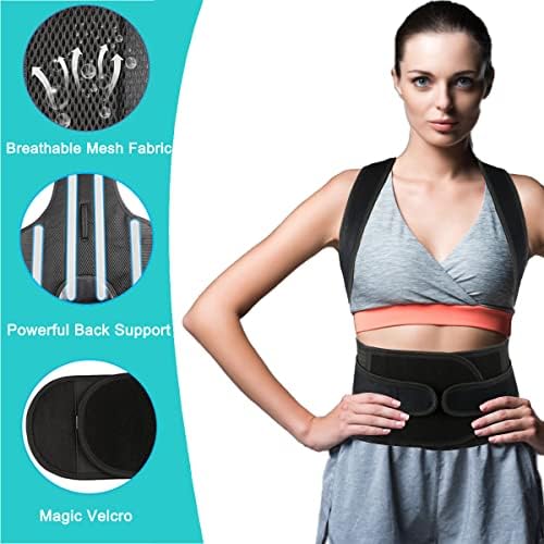Posture Corrector for Men and Women,Adjustable Back Brace for Upper and Lower Back Pain Relief - Improve and Neck,Shoulder,Back Relieve XL(37"-42") - Image 3