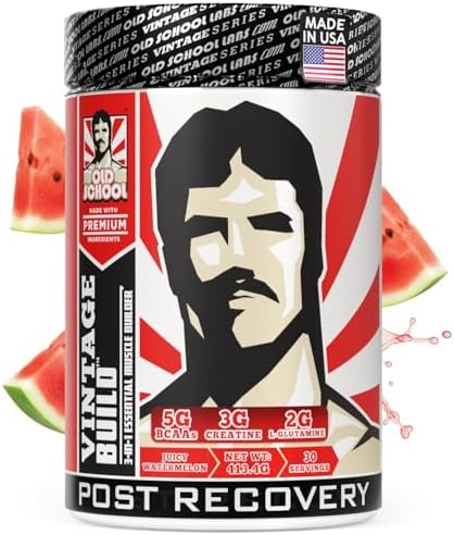 Old School Labs Vintage Build Post-Workout Recovery Powder, Watermelon by OldSchoolLabs