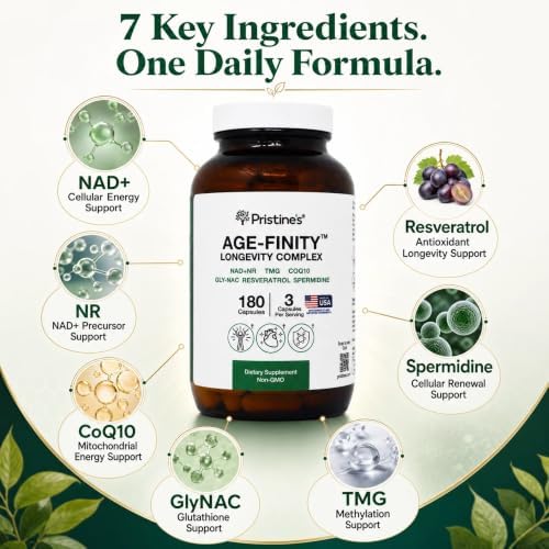 PRISTINE'S Age Finity NAD+ NR Mitochondrial Cellular Support Capsules - Image 2