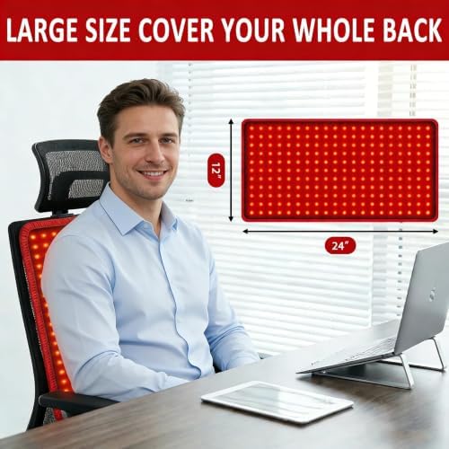 24" x 12" Red Light Therapy Mat for Body Pain Relief, 660nm & 850nm - Image 6
