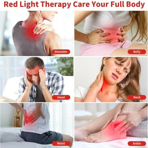 Cholas Red Light Therapy for Face Body, 5 Heads Red Infrared Light Therapy Devices with Stand, 5 Levels Adjustable Brightness 660nm and 850nm Near Infrared Light for Full Body, Muscle Gift for Women - Image 5