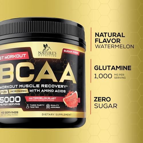 Muscle Recovery Drink Powder with BCAA, L-Glutamine & Amino Acids - Best Muscle Recovery Supplements for Post Workout - Sugar Free, Branched Chain Amino Acid Supplement for Women & Men - 45 Servings - Image 6