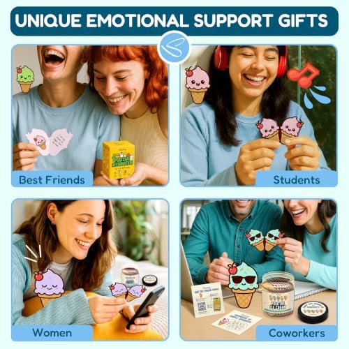STOFINITY Positive Ice Cream Jar, 60 Affirmation Cards and Wood Stand - Image 6