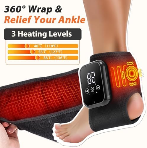 2PCS Cordless Ankle Heating Pad, Ankle Massagers for Pain Relief - Image 6