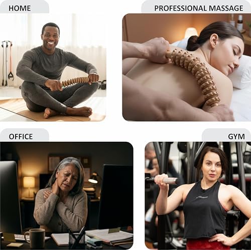 Curved Muscle Roller Stick – Deep Tissue Massage Stick for Muscle Recovery & Sports Therapy, Manual Massage Roller for Legs, Back & Trigger Points (Zero Flex Steel Core) with Travel Bag - Image 5