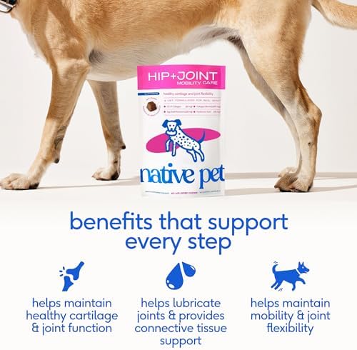 Native Pet Mobility Care - Hip & Joint Supplement for Dogs - UC-II Collagen, Egg Shell Membrane & Hyaluronic Acid - Dog Joint Supplement Chews Supports Cartilage, Mobility & Flexibility - 60 Chews - Image 2