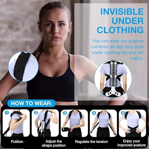 Adjustable Spine Posture Corrector for Back Support,2026 New Full Scoliosis Back Brace Posture Corrector for Kyphosis and Vertebral Compression Fracture Men and Women (Blue, Large) - Image 4