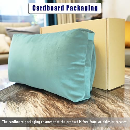 Velvet Recliner Head Pillow with Non-Slip Base - Adjustable Neck Support for Pain Relief in Home, Office and Travel (Light Blue) - Image 2