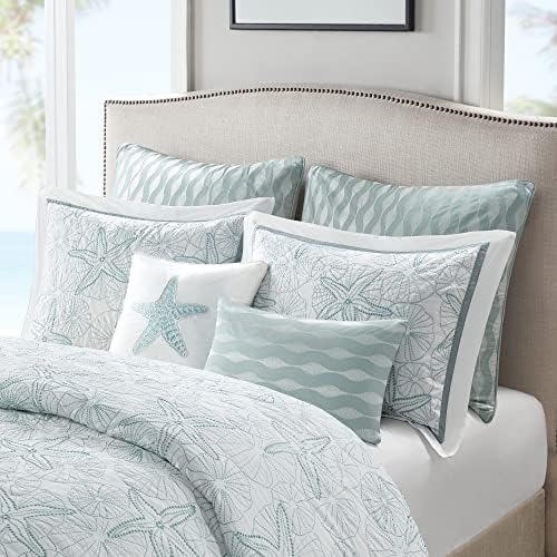 Harbor House Modern Design Decorative Pillow Hypoallergenic Sofa Cushion Lumbar, Back Support, Oblong 12" x 20", Maya Bay, Cotton Blue - Image 5