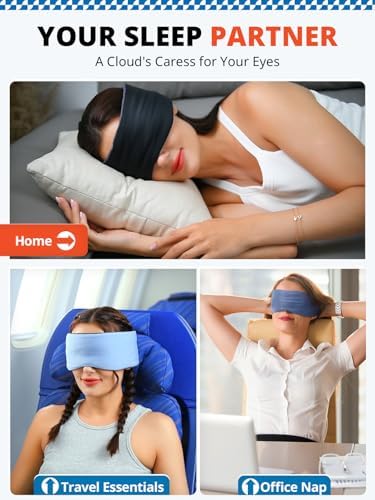SARISUN Eye Mask for Side Sleepers, Wrap-Around Light Blocking Sleep Mask - Image 6