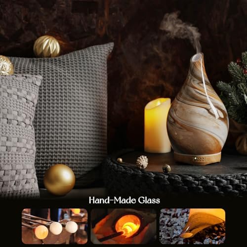 Porseme Essential Oil Diffuser 280ml Handmade Glass Diffuser 7H Runtime - Image 5