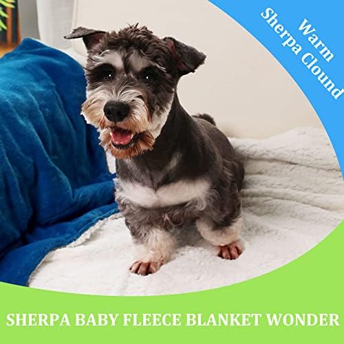 NANPIPER Baby Sherpa Blanket,Warm Toddler Throw Blanket,Soft Newborn Fleece Blanket for Winter (Princess Blue,30x40 inches) - Image 6