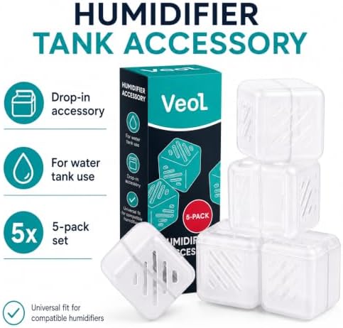 Universal Humidifier Cartridge Refills, Water Tank Accessory, 5 Pack - Image 2