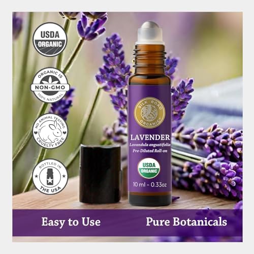 Silk Road Organic Lavender Essential Oil Calming Roll-On, USDA Certified - Image 5