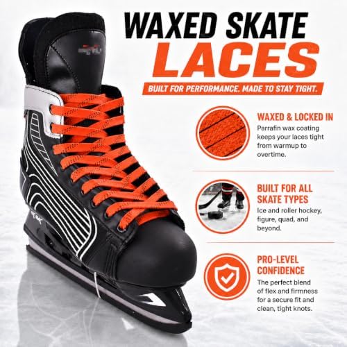 Rollerex Gladiator Waxed Skate Laces (Multiple Size & Color Options) - Quad, Ice, Roller, More - Image 2