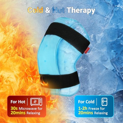 Comfytemp 3D Knee Ice Pack Wrap for Injury Reusable Gel Hot Cold Therapy - Image 4