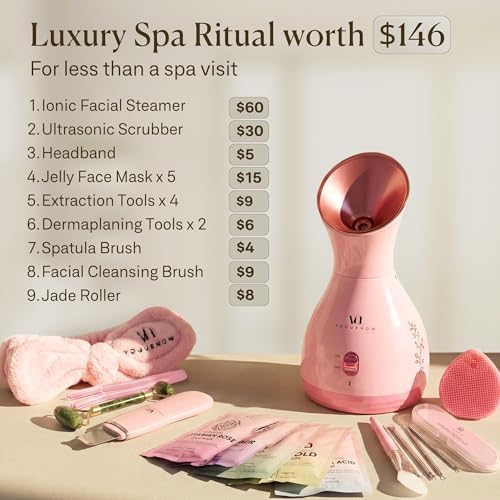Facial Steamer Spa Kit with 17 Spa Tools for Complete At-Home Facial - Image 3