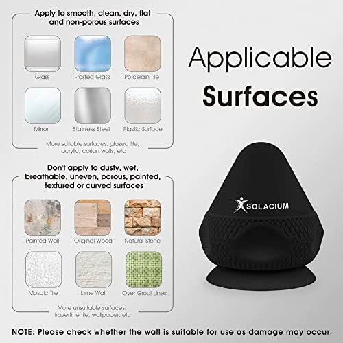 Solacium Mountable Massage Therapy Tool - Multi-Surface Suction Cup Wall Massage Tool for Sore Muscles, Myofascial Release, Stress Relief, Trigger Point and Deep Tissue Massage (Black) - Image 7