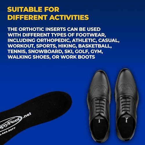 Happy Feet Plantar Fasciitis Flat Feet Orthotic Support Gel Insert Shoe Insoles for Men and Women - Image 6