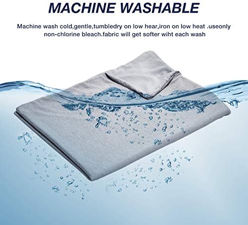 EXQ Home Weighted Blanket Cover 48x72-Twin Size Premium Soft for Weighted Blanket with Zipper,Machine Washable Duvet Cover (Grey,Duvet Cover Only) - Image 7