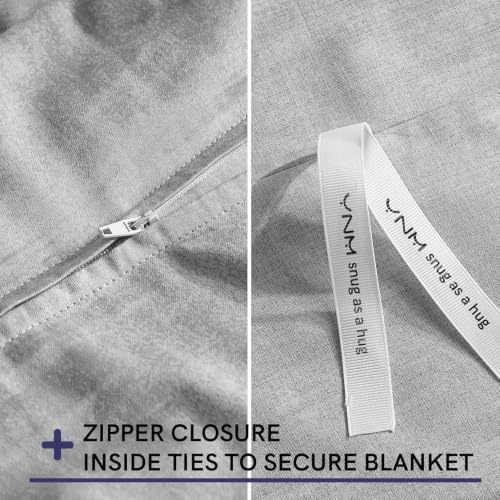 YnM Exclusive Cooling Duvet Cover for Weighted Blankets (Gradient Dark Grey, 41"x60") - Image 3