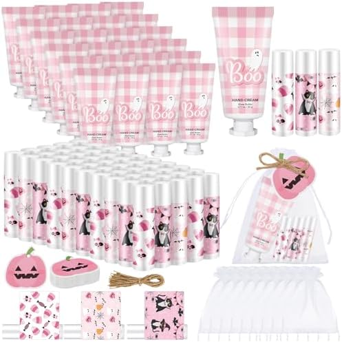 144 Pcs Halloween Boo Lip Balm Hand Cream Party Favor Gifts by Heigble