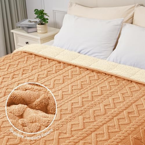 Wemore Soft Weighted Blanket for Adults 15 lbs 60" x 80" Orange-Yellow - Image 6