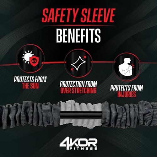 4KOR Cross Anchor Shoulder Performance Training System. Resistance Cords with Handles and Dynamic Workout Guide. Exercise Bands with Nylon Sleeves, Rubber Grips, and Carry Bag for Rehab and Strength - Image 6