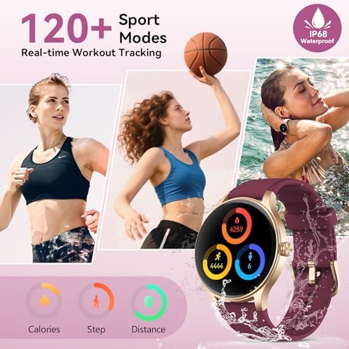 Fitpolo Smart Watch for Women, 105+ Sports Modes Fitness Tracker (Purple) - Image 5