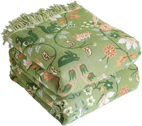 Boho Throw Blanket for Bed 90”x98”, 100% Cotton Blanket for Couch Sofa by DefineCozyHealthyLife