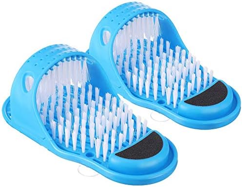 LUITON 2 Pack Foot Scrubber Massager Scrub Feet Cleaner Washer Brush for Shower Spa Massage Floor Slipper for Exfoliating Cleaning Foot by LUITON