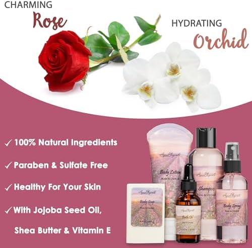 Aqua Elegante Premium Spa Gift Set For Women - Rose Oil & Orchid - Image 4