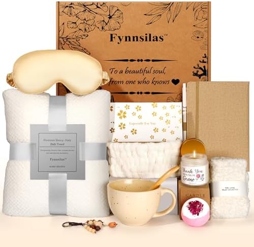 Stress Relief Spa Gift Box for Women – 12pc Self Care Set w/ Oud Wood Candle, Blanket, Bath Bombs, Eye Mask, Fuzzy Socks | Birthday Get Well Thinking of You Gift - Image 2