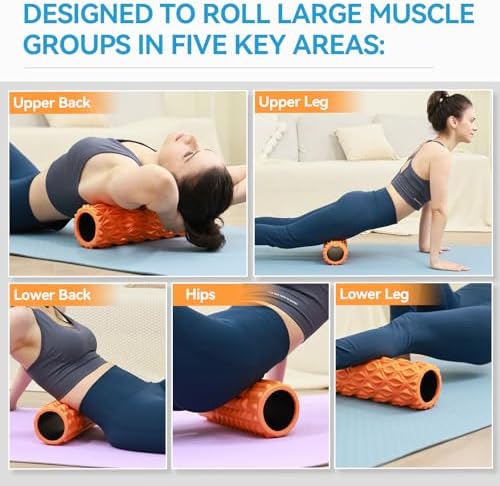 Foam Roller, 15 inch High Density Massage Roller for Exercise - Image 5