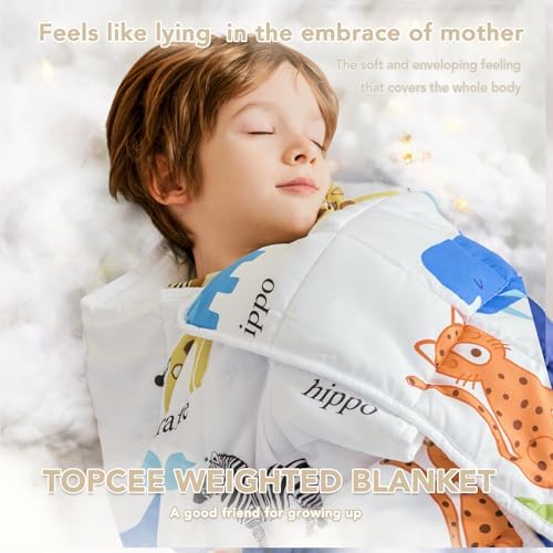 Topcee Weighted Blanket (5 lbs, 36" x 48") Cooling Throw Heavy Blanket for Sleeping Apply to 40-60 lbs, Soft Thick Breathable Blanket with Glass Bead, Easy Care - Image 3