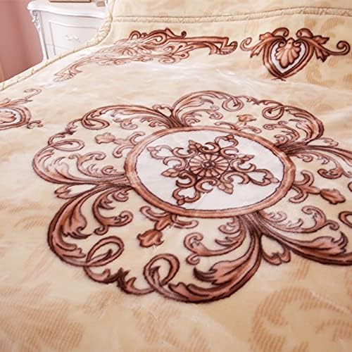Korean Mink Blanket 59×79 inch, Silky Soft and Warm,2 Ply Reversible Raschel Bed Blanket for Single Bed. - Image 3