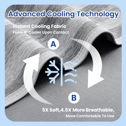 GOHERO Cooling Blanket for Hot Sleepers Cold Summer Blanket Throw 90"x108" - Image 4